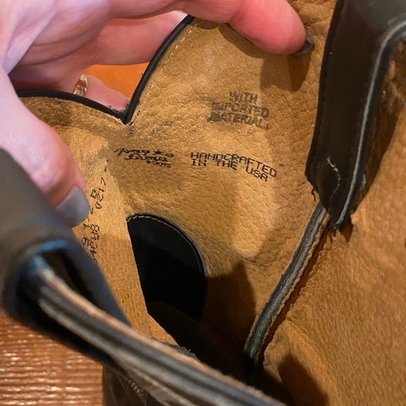 Men’s TONY LAMA WESTERN BOOTS, black stallion leather, 7920, size 9-1/2 D - Picture 11 of 12